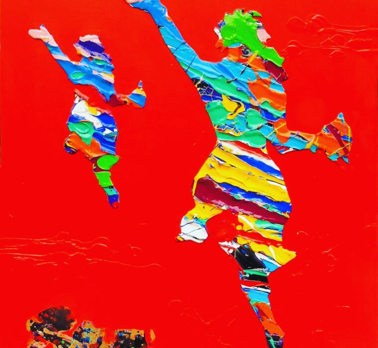 NATINO CHIRICO-ANNA MAGNANI-50x50-OIL ACRYLIC AND MIXED MEDIA ON CANVAS-2020